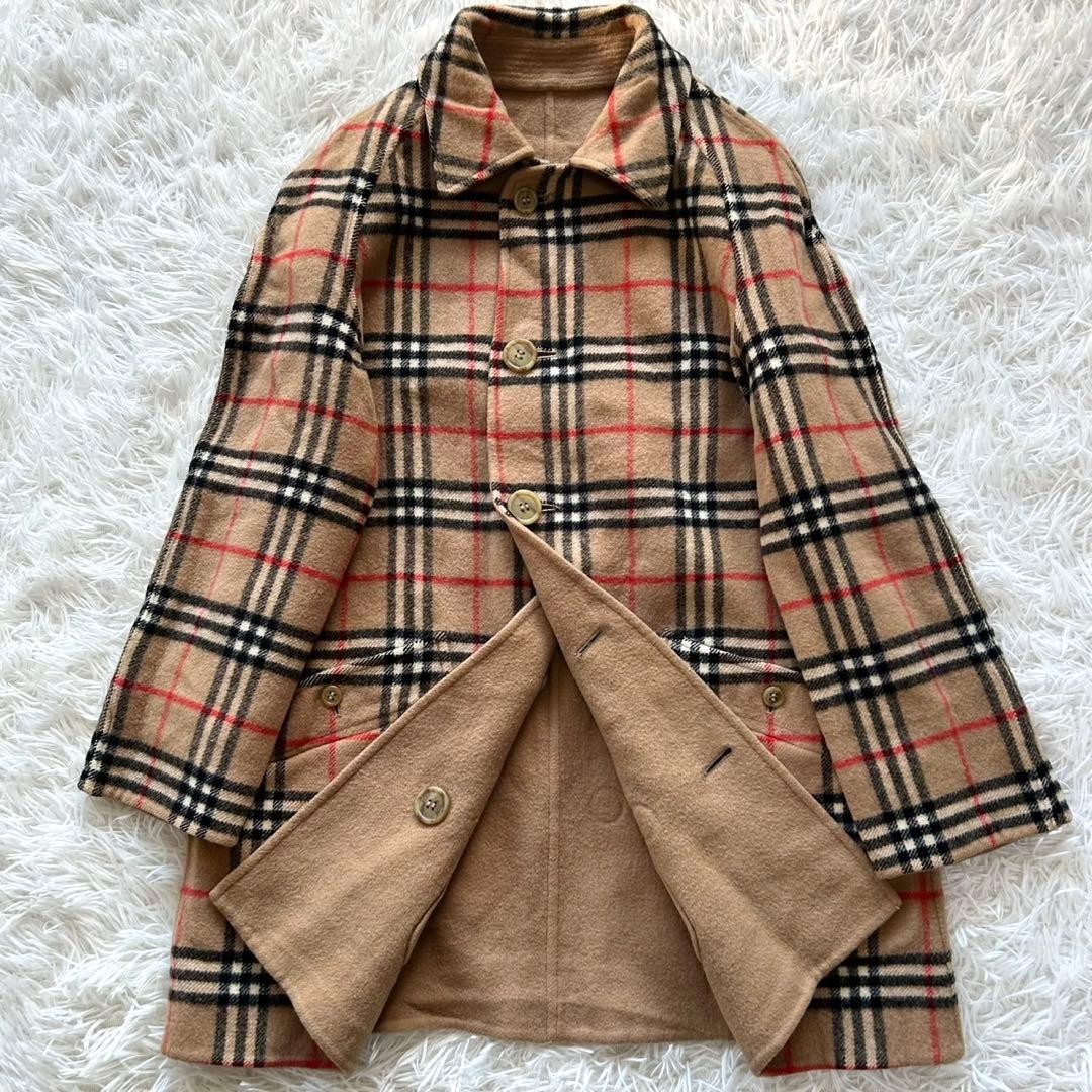 BURBERRY Wool Coat Nova Check Asian fit M US size S Beige Authentic by JAPAN thumbnail 14
