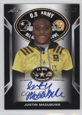 2016 Leaf US Army All-American Bowl Tour Black 13/15 Justin Madubuike Auto rz7