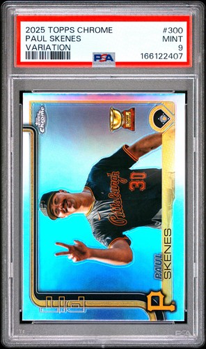 2025 TOPPS CHROME VARIATION #300 PAUL SKENES PSA 9