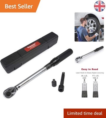 Verstellbarer 1/2 Zoll Click Drehmomentschlüssel Set 25-220 Nm für Profis