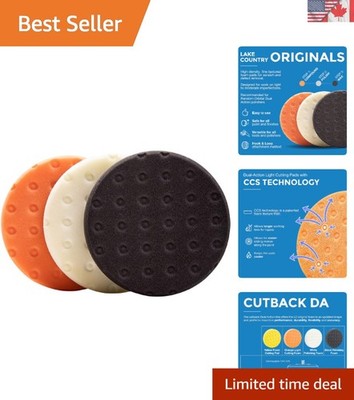 5.5'' CCS Foam Pads Set of 3 - Ideal for Automotive Light Cutting & Polishing