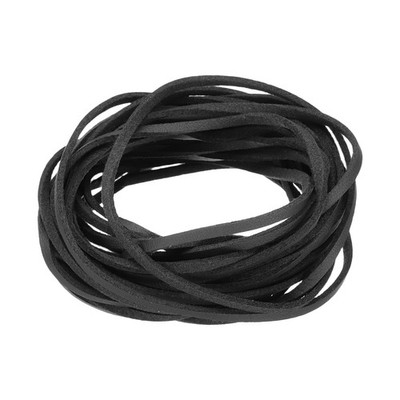 3 mm x 5.5 Yard Leather Cord, Leather Strip for Crafts Shoe Lace, Black