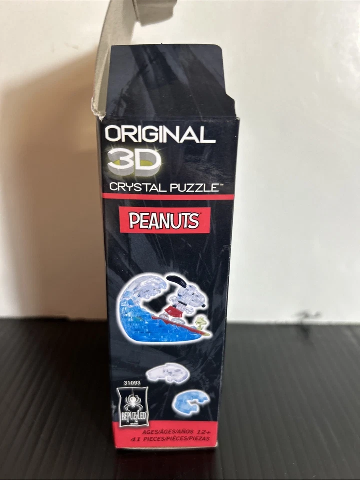 PEANUTS ORIGINAL 3D CRYSTAL PUZZLE SNOOPY SURFING US SELLER/NEW CONDITION! - Image 3 of 4