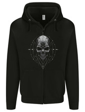 Cosmic Skull Mens Zip Up Hoodie