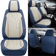 Pu Leather Front Rear Car Seat Covers Protectors Full Set For Honda Civic Blue Pu Leather Front Rear Car Seat Covers Protectors Full Set For Honda Civic Blue