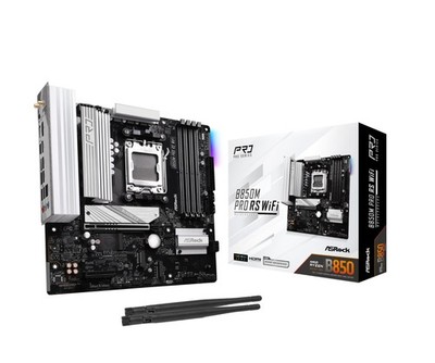 ASRock AMD B850M Pro RS WiFi 6E Socket AM5 Ryzen 9000, 8000 7000 Series DDR5