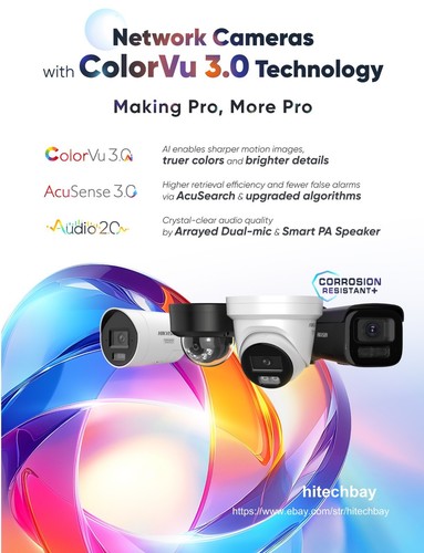 ✅New! DS-2CD2387G3-LIS2UY/SRB 8MP 4K Ai ColorVu3.0 IP Camera PoE Red/Blue Light - Picture 6 of 14