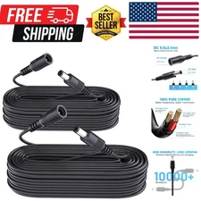 2 Pack 33ft 10M DC Power Extension Cable, 2PCS DC 12V Power Adapter Extension...