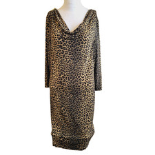 Michael Micahel Kors Small Dress women animal print scoop v-neck stretch soft