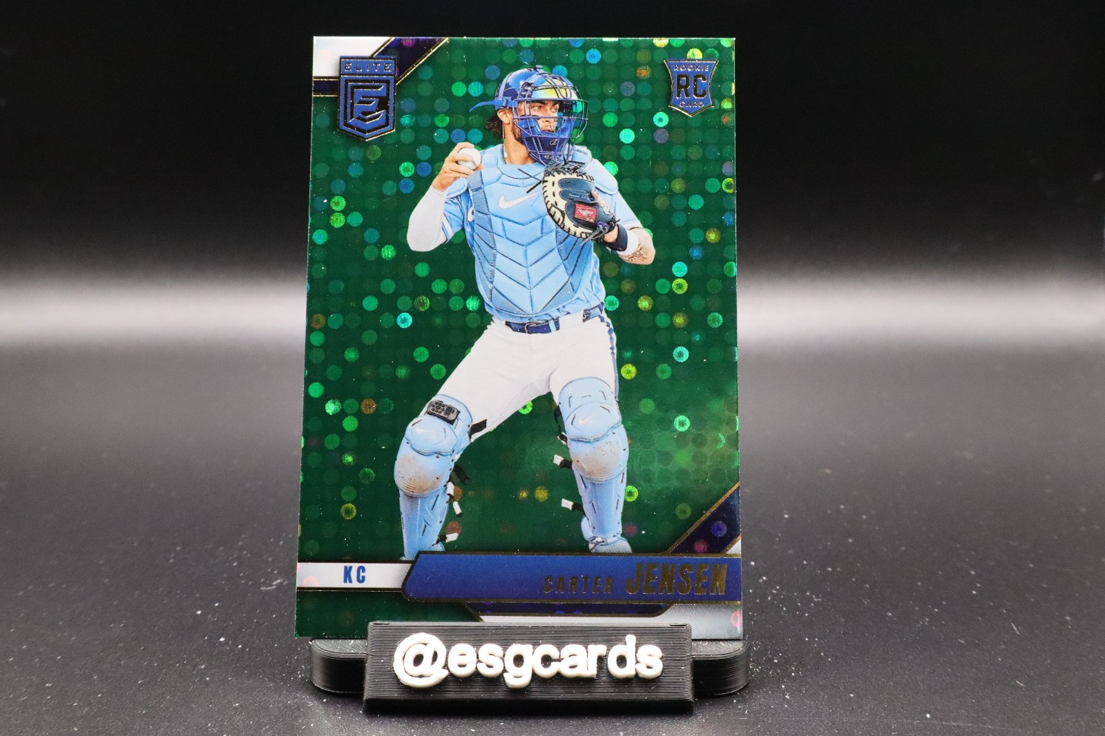 2026 Panini Donruss Elite Baseball - #97 Carter Jensen (RC) Green Disco