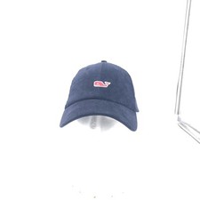Vineyard Vines Hat Cap Strap Back Navy Blue Whale Embroidered Mens Classic Logo