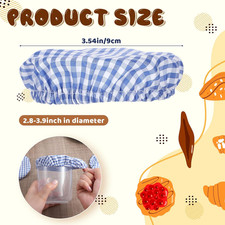 4 PCS Sourdough Jar Cover, Reusable Sourdoughs Cloth Cover Cotton Bread Ferme...