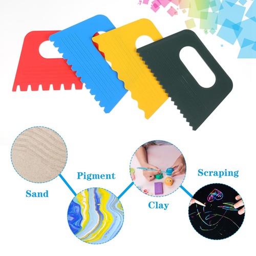 Qianyu 8 PCS Putty Knife Plastic Paint Scraper Tool Multicolor Spackle Spread... - Picture 5 of 7