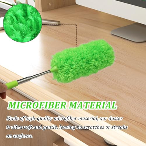 4 Pack Microfiber Feather Duster, with Extendable Pole and Bendable Head, - Bild 5 von 7