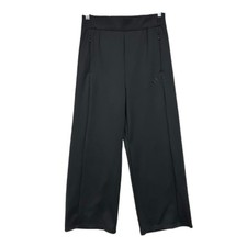 Adidas Athletic Wide Leg Pant Pull On Athleisure Sporty Sz M Black