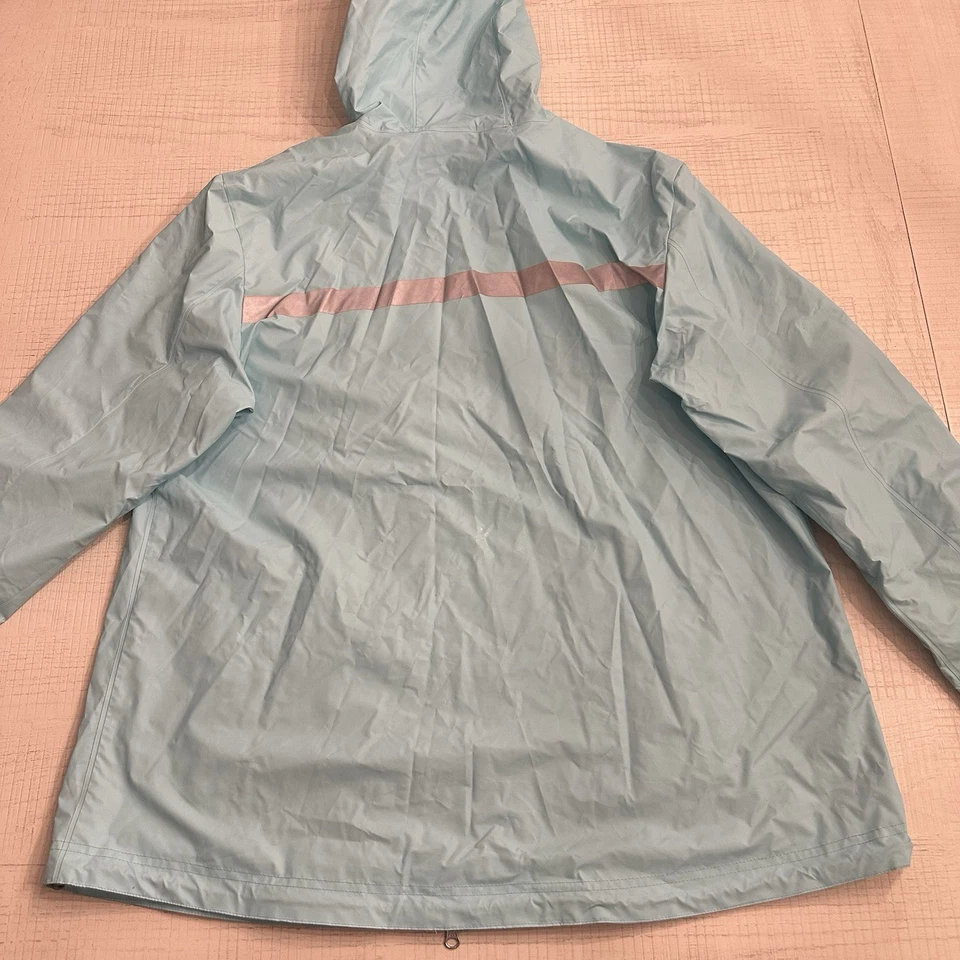 Charles River 雨衣蓝蓝色女士尺寸 2XL XXL 拉链带口袋二手状况完好 — 第 3/4 张图片