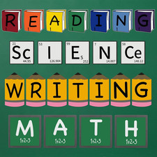 23 Pcs Core Subjects Classroom Decoration Bulletin Board Set Science Reading Mat