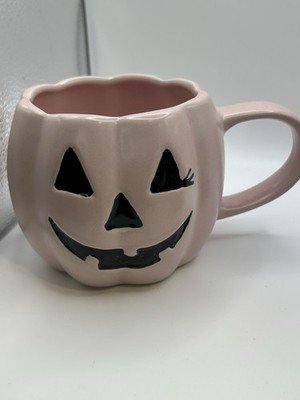 Large Halloween Coffee Mug Jack O Lantern Face Pumpkin Shape