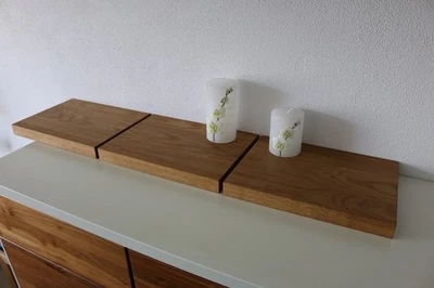 3xWandboard Eiche Massiv Holz Board Regal Steckboard Regalbrett NEU auch auf Maß - Bild 1 von 4