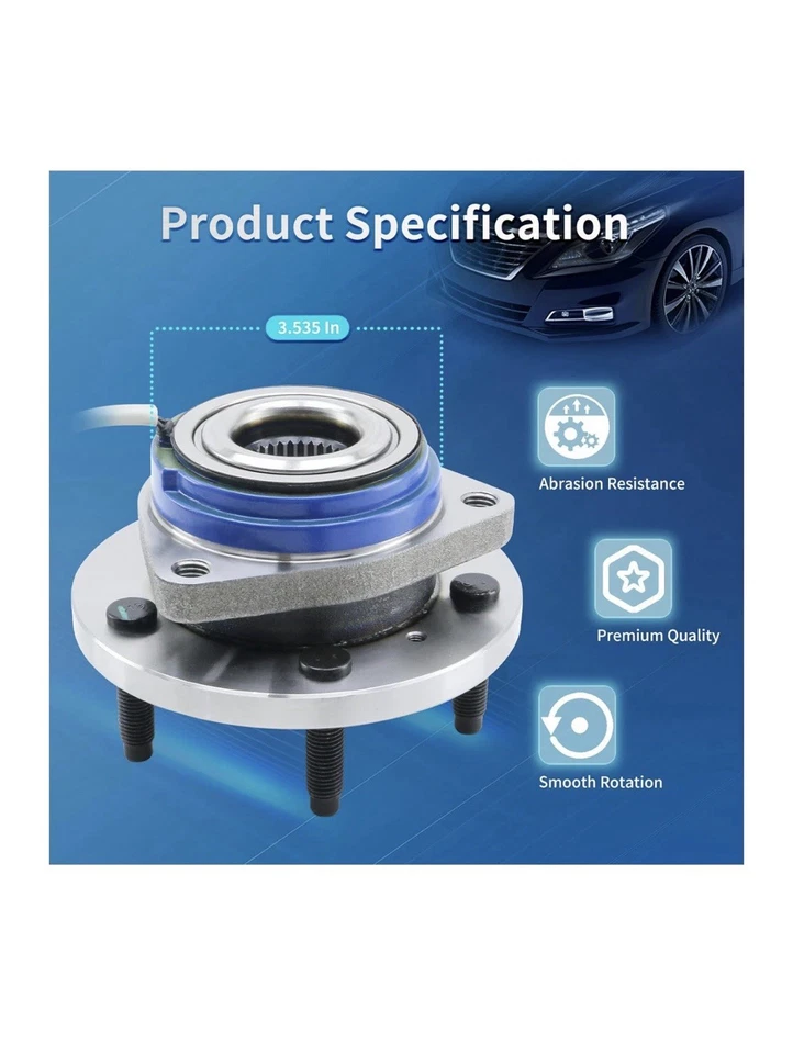 前轮轴承和轮毂组件 513121 513179,雪佛兰,庞蒂亚克,别克 — 第 4/4 张图片