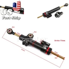 Carbon Black Steering Damper Stabilizer Control Universal For Sportbike Motors