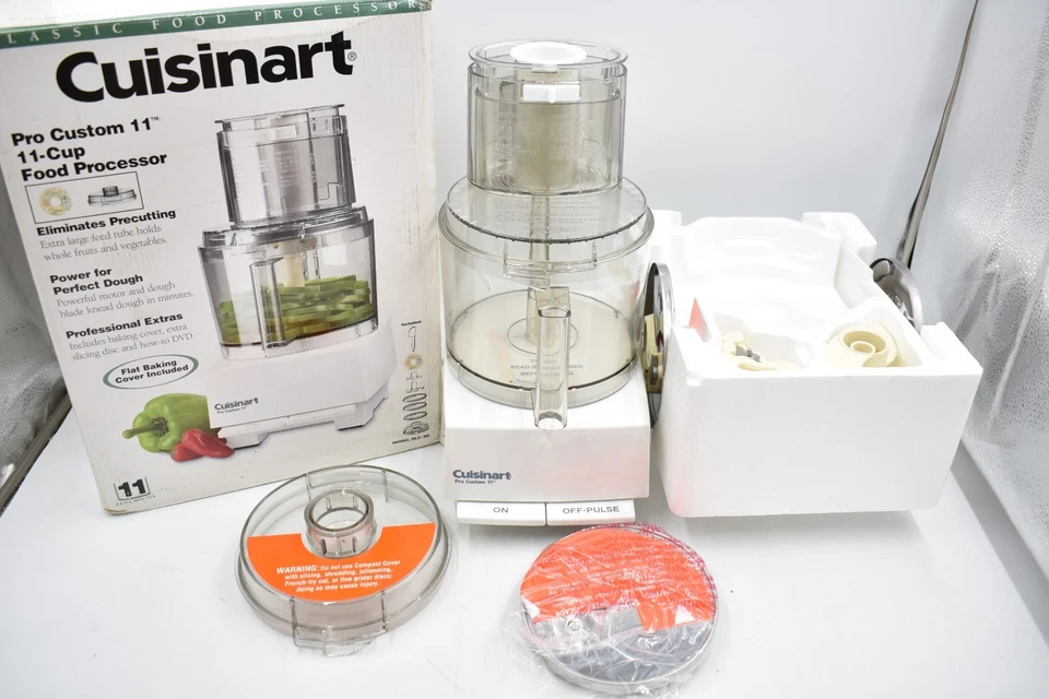 Cuisinart Food Processor Pro Custom 11 & Blades Tested Works DLC-8S White - Image 2 of 4