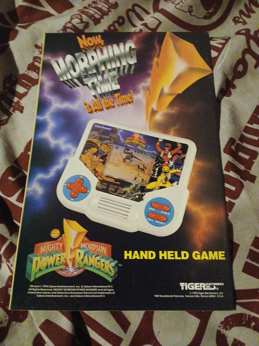 Morph Code Table Mighty Morphin Power Rangers #3 Hamilton Comics 1995 Red Blue Black ...
