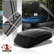 53"L x 34"W x 15"H Cargo Top Box Carrier Rooftop Waterproof Storage SUV w/Lock