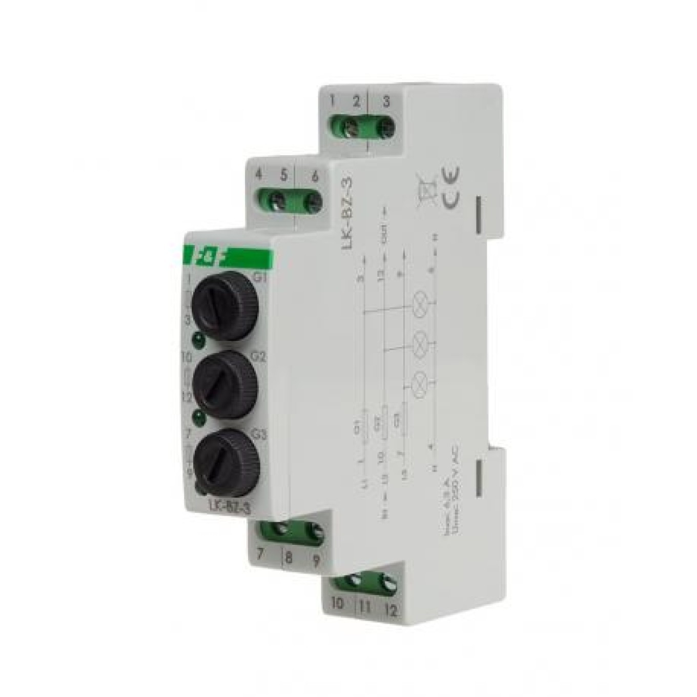 3 Phase Modular Lamp with Fuse Green LK-BZ-3G