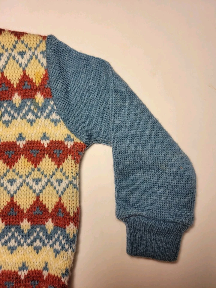 Suéter Friemanit Baby 24M Vintage Cremallera Azul Abuelo Papá Grandpacore Grandmacore Foto 3 de 4