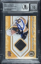 Brad Marchand Signed 2009-10 UD Rookie Materials BAS Autograph Grade 10 Card