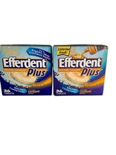 2x  Efferdent Plus * Listerine * Fresh * Denture Cleanser * 36 Tablets *
