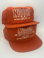 2 Lot Vintage Nugget Sportsmens Club Trucker Hats Made In USA