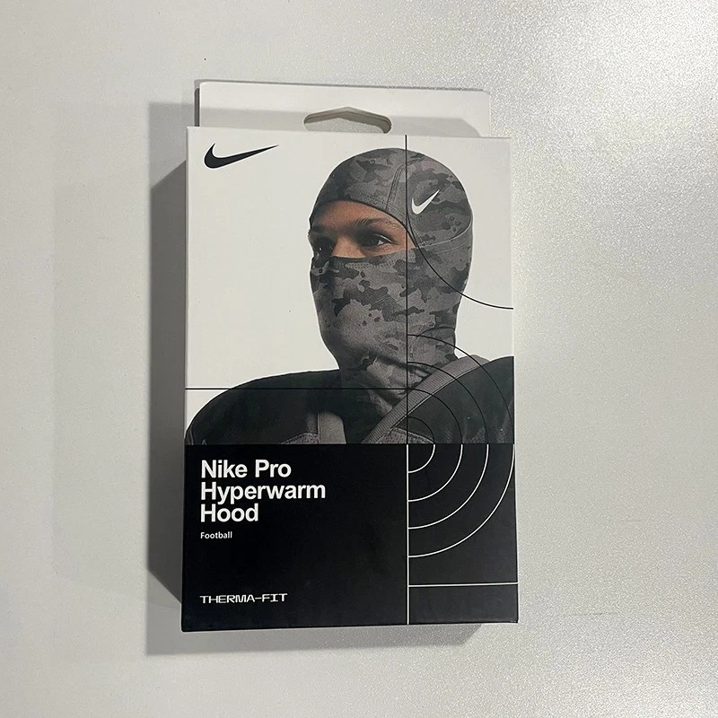 Nike Pro Hyperwarm Ski Mask Hood Therma-Fit - Grey Camo -US Stock