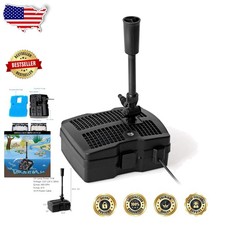 All-in-One Pond Filter Pump 660 GPH UV Sterilizer Fountain Heads 33ft Cord