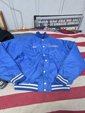 Vintage '80s Kentucky Electric Steel Blue Bomber Jacket XL USA Made Dale