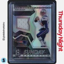 2017 PANINI SPECTRA #49 TOM BRADY SUNDAY SPECTACLE PRIZM JERSEY /50
