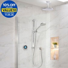 Aqualisa Optic Q Smart Shower Concealed with Adj Ceiling Fixed Head Gravity Fed