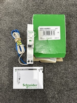 SCHNEIDER 20 AMP CURVE B 10kA 30mA RCBO TYP A IKQE SEE120B03 A9D37820