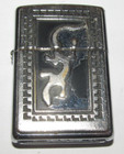 ZIPPO Flip Top Lighter Silver w/ Black Lizard Geico Dragon — photo 1