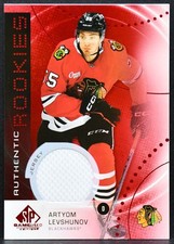 2025-26 SP Game Used Authentic Red  Levshunov AR-AL Blackhawks RC Jersey 3169