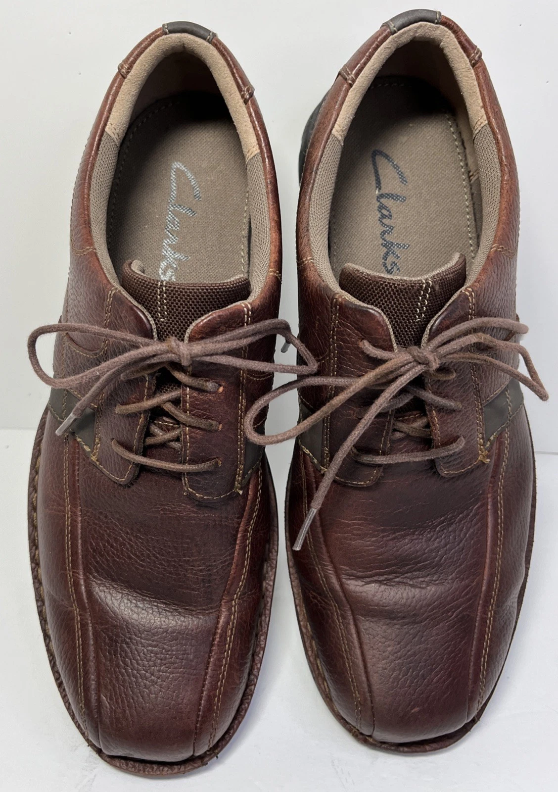 Scarpe Clarks uomo in pelle marrone con lacci misura 11 5