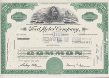 1974 Ford Motor Company Stock Certificate