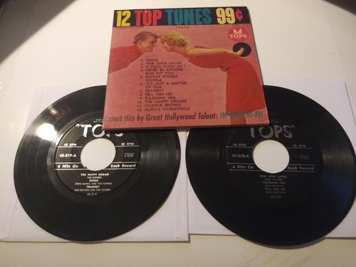 Verschiedene Künstler 12 Top Tunes Sehr guter Zustand + Original Press Tops 2x7 Comp EP 45 1/MIN Schallplatte