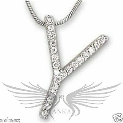 CHANEL Ciondolo lettera (Y) 21623 zirconi cubici zirconi rodiati grado brillante AAA 21623