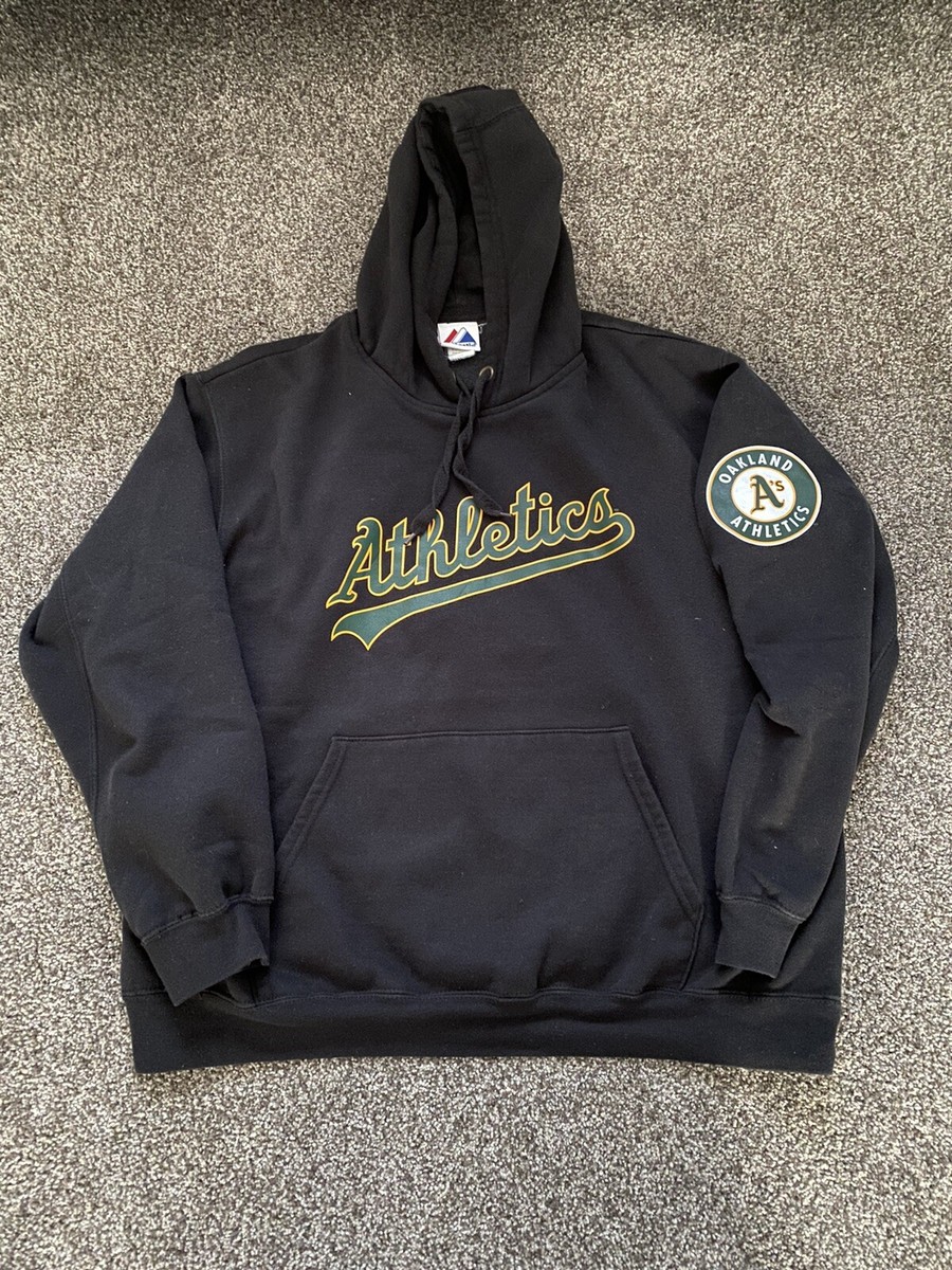 Majestic Oakland Athletics A’s Custom Hooded Sweatshirt Mens Large Hoodie