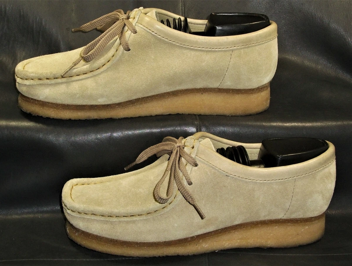 Clarks Original Wallabee women&#039;s tan suede casual oxford shoes size US 7 1/2M eBay