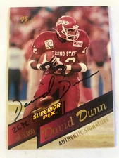 1995 Draft Superior Pix Signature Autograph David Dunn #55 Rookie RC Bengals