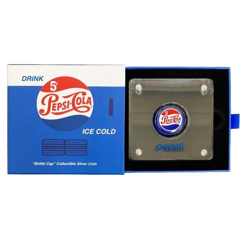 Sale Price - 2022 Chad 6 gram Pepsi-Cola Retro Bottle Cap Proof Silver Coin .999 - Picture 10 of 10