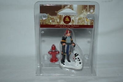 Enchanted Forest #289-4214 Fireman & The Dalmation Poly-Resin Figure  Set of 2